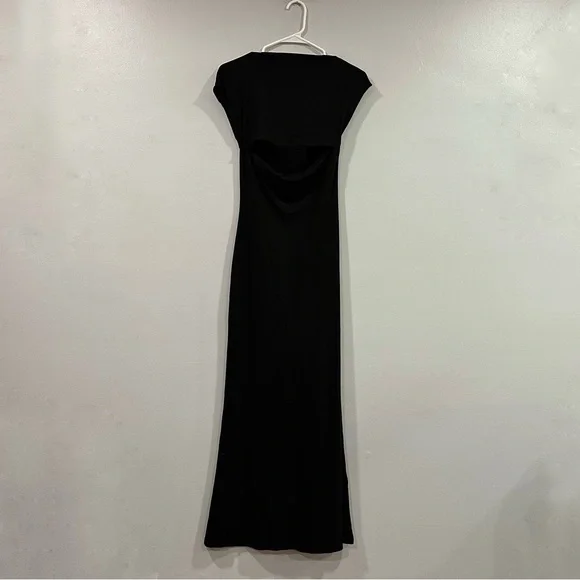 REFORMATION Harlyn Black Cut Out Short Sleeve Maxi Dress Small S NWOT - Picture 5 of 8